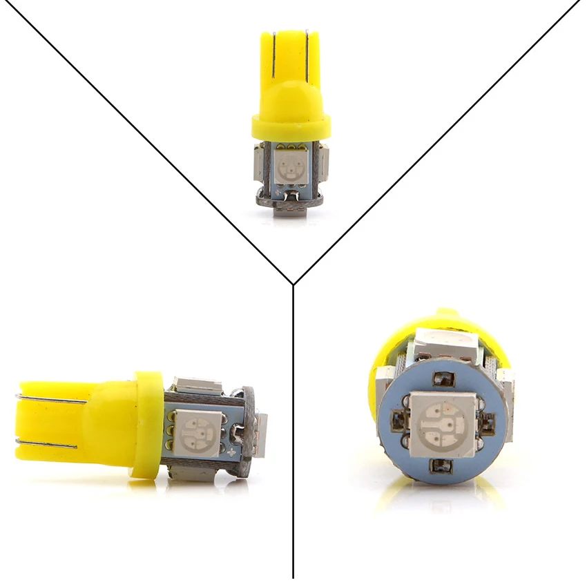 10 шт. Автомобильные светодиодные лампы T10 5050 5SMD 194 168|Сигнальная лампа| |