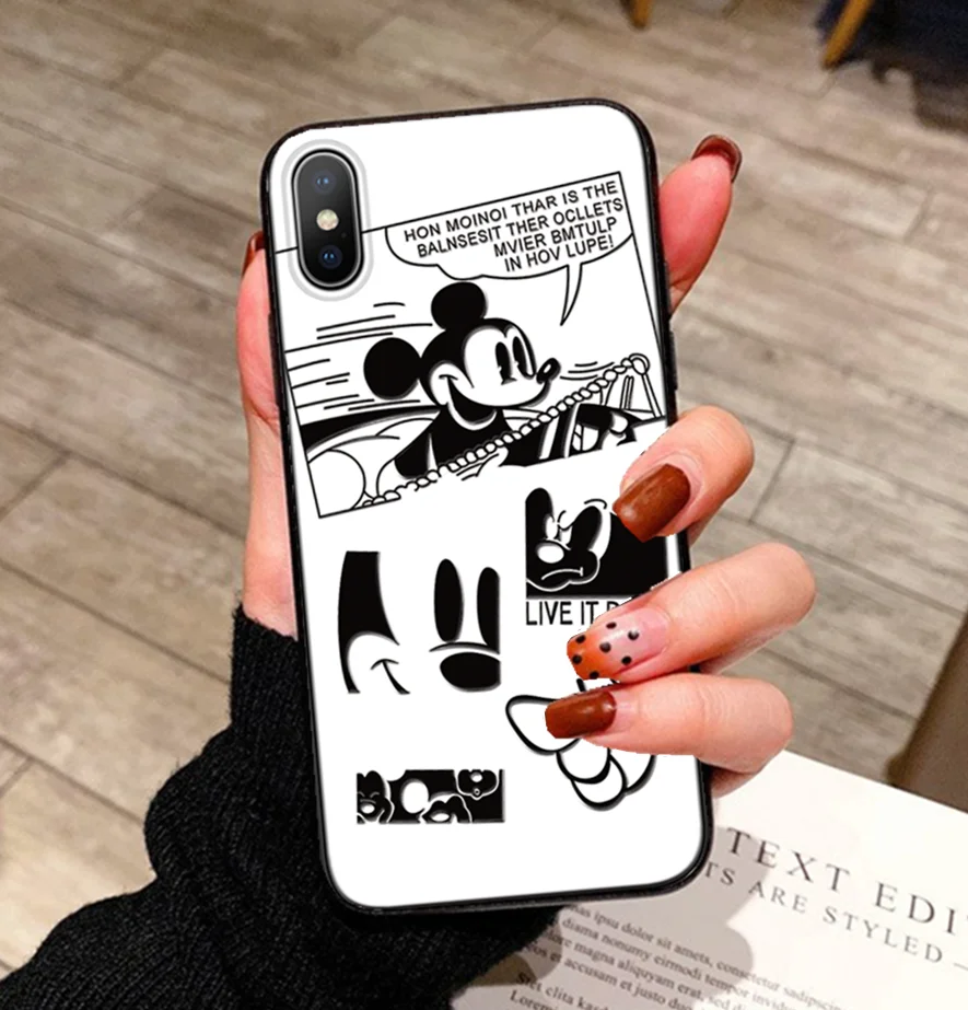 mhmouse 3D рельефный чехол с рисунком мыши для iPhone 7 Plus 8X10, милый чехол для iPhone 11 Pro Max 6 6 s Plus 5 5S SE XS Max XR, чехол из ТПУ - Цвет: mhmouse