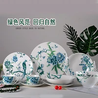 nordic style ceramic tableware set classic european cuiyu forest glaze color bowl coffee cup plate