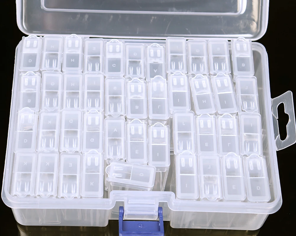 

Stone Storage Accessory 42 Grids Storage Boxes Display Box Diamond Painting Cross Stitch Resin Rhinestone Beads Container