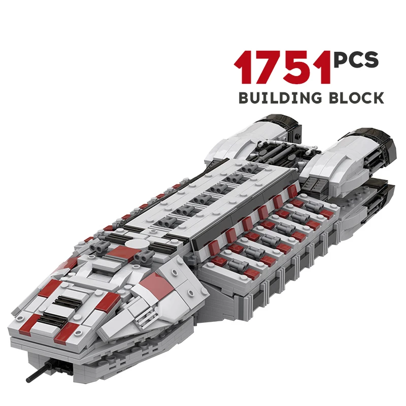 

MOC-19273 Space Battlestarrss Series Spaceship War Transport Ship Assembled Building Blocks Boy Children's Educational Toy Gift