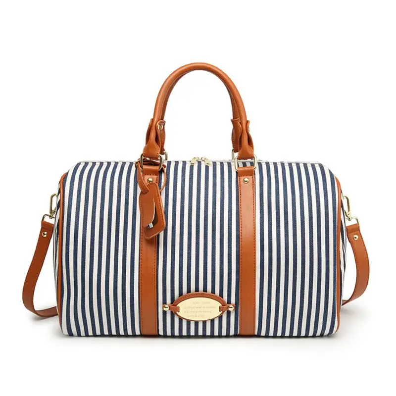 

Women Weekender Travel Bag Fashion Canvas Duffle Bag Carry on Tote Luggage Bag
