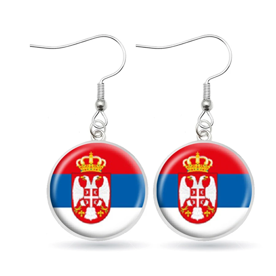 National Flag Earrings Italy Spain Portugal Greece Vatican Croatia Andorra Slovenia Romania Malta Serbia Dangle Jewelry | Украшения и