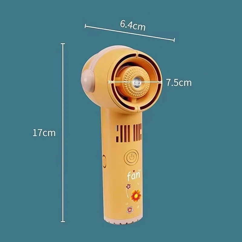

Summer Handheld Fan Water Spray USB Charging Cooler Ultra-quiet Portable Small Bladeless Fan LED Cooling Fans for Outdoor Office
