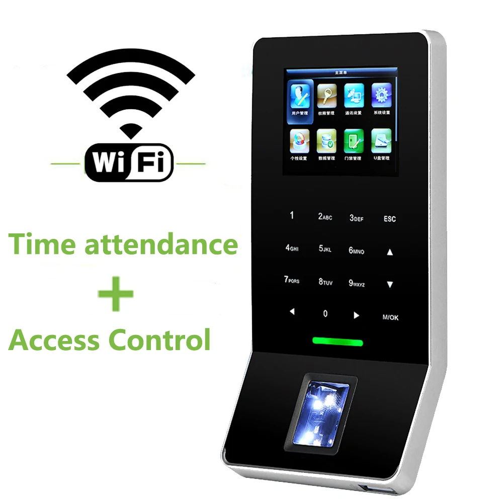 2 4 дюймовый ЖК Wi-Fi TCP/IP RS485 Usb биометрический контроль доступа по отпечатку пальца