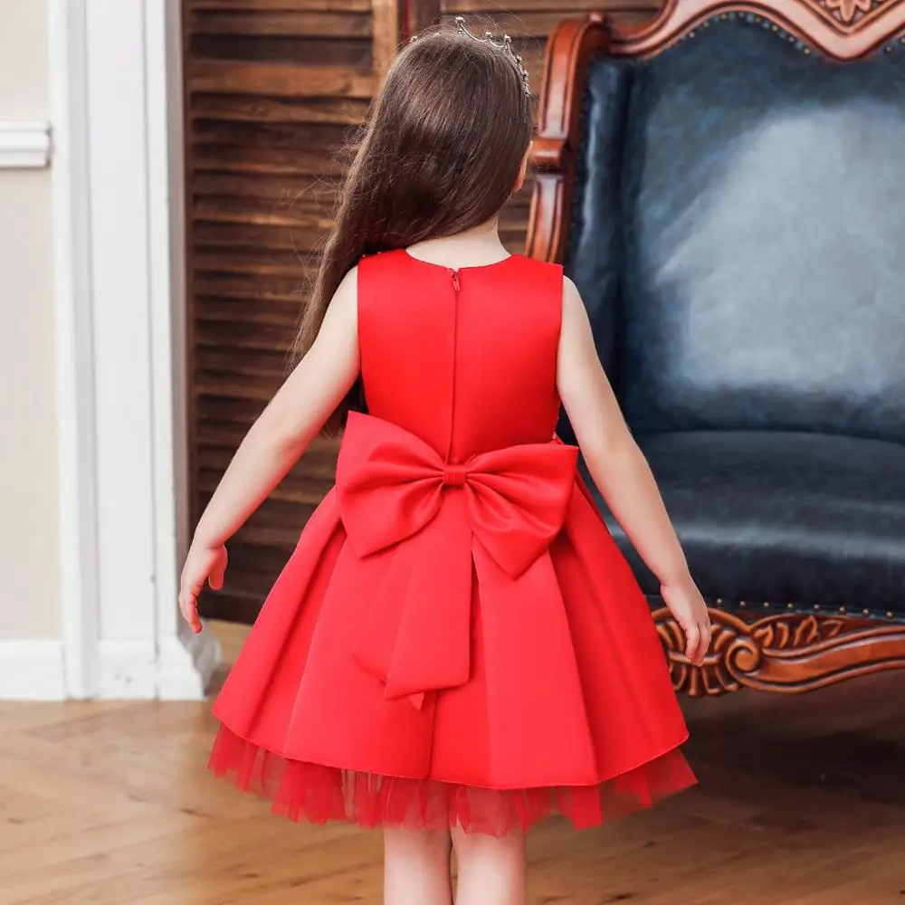 2019 новое платье с узором детское принцессы без рукавов для девочек украшение из