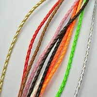 11 yards mixed color braided bolo faux leather jewelry cord 4mm 10 color