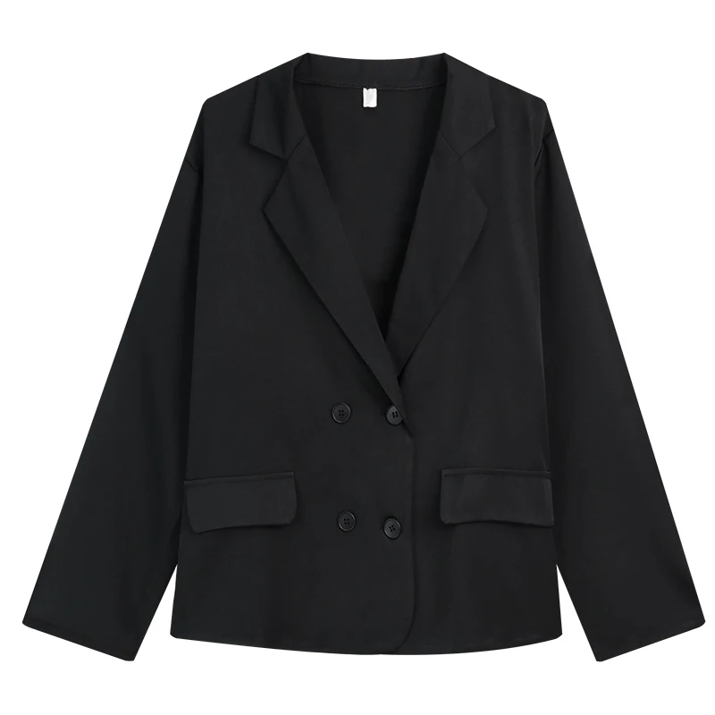 

White thin suit coat women's summer 2021 new loose fried street small temperament long sleeve suit top