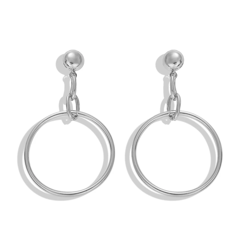 Silver 26 Girlgo винтажные 12 дизайнерских металлических висячих сережек для женщин, очаровательные сережки золотого цвета Za Maxi, рождественский подарок, ювелирное изделие - Окраска металла: Silver 26