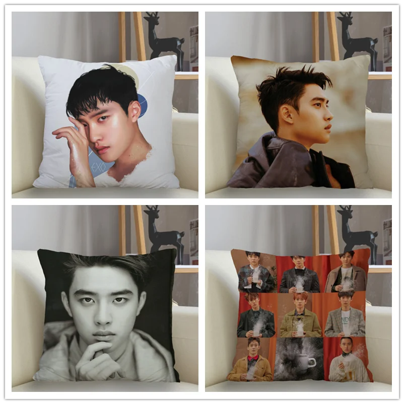 

Musife KPOP EXO D.O Pillowcase Custom Square Pillow Cover Case Zipper Pillowcase 35X35,40x40,45x45cm Drop Shipping