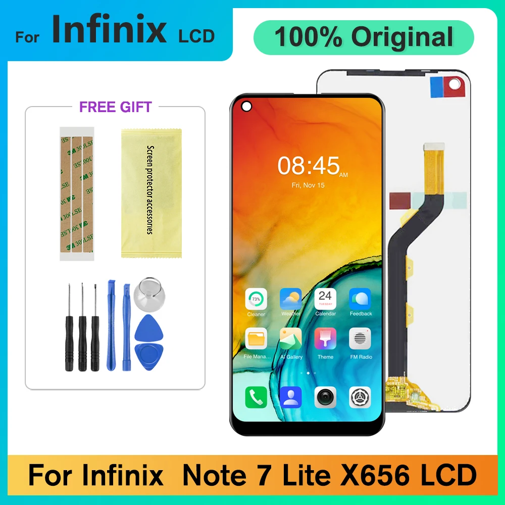 ЖК-дисплей для Infinix Note 7 Lite сменный сенсорный экран с дигитайзером в сборе Note7Lite X656