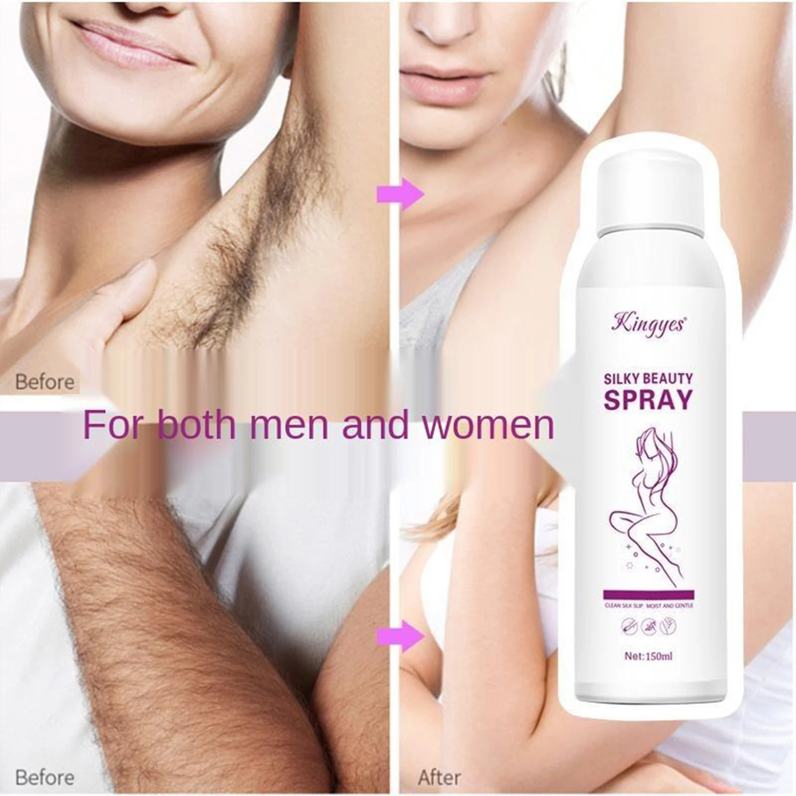 

150ml Painless Hair Removal Spray Bubble Depilatory Foam Mousse Bikini
