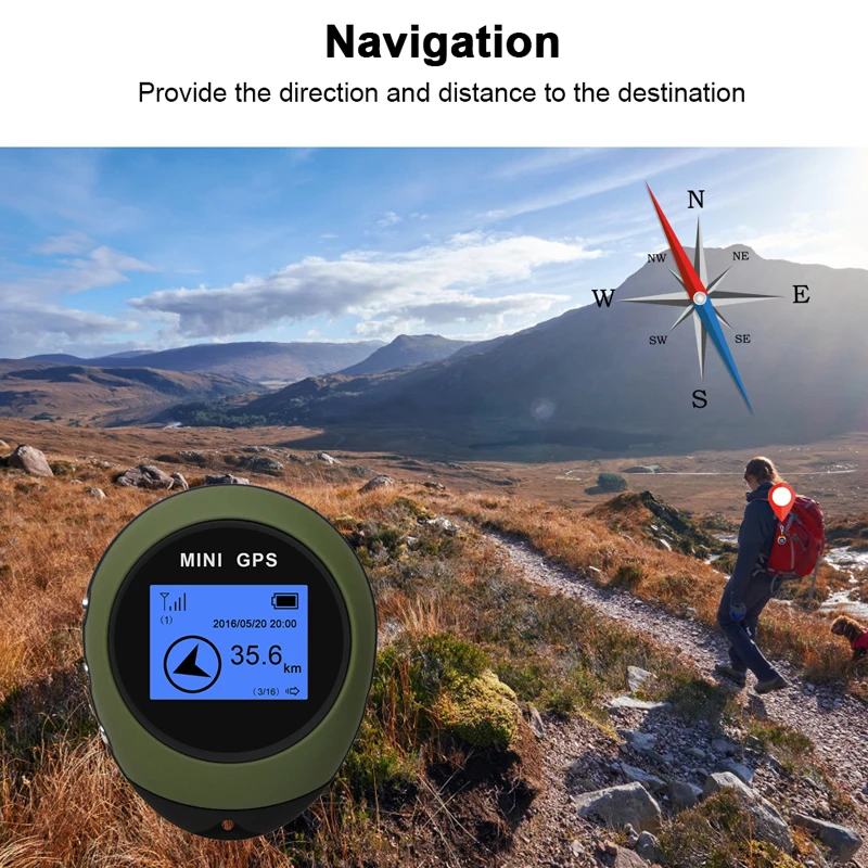 Миниатюрный GPS-трекер YASOKRO локатор ручной навигационный приемник зарядка через USB