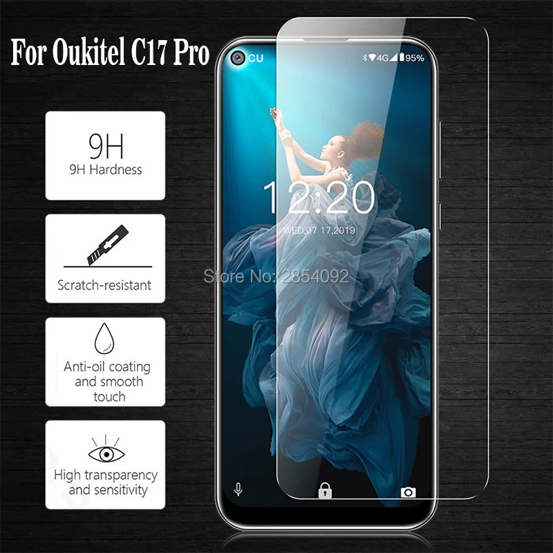 Закаленное стекло 2.5D для Oukitel C17 профессиональная защитная пленка 9H