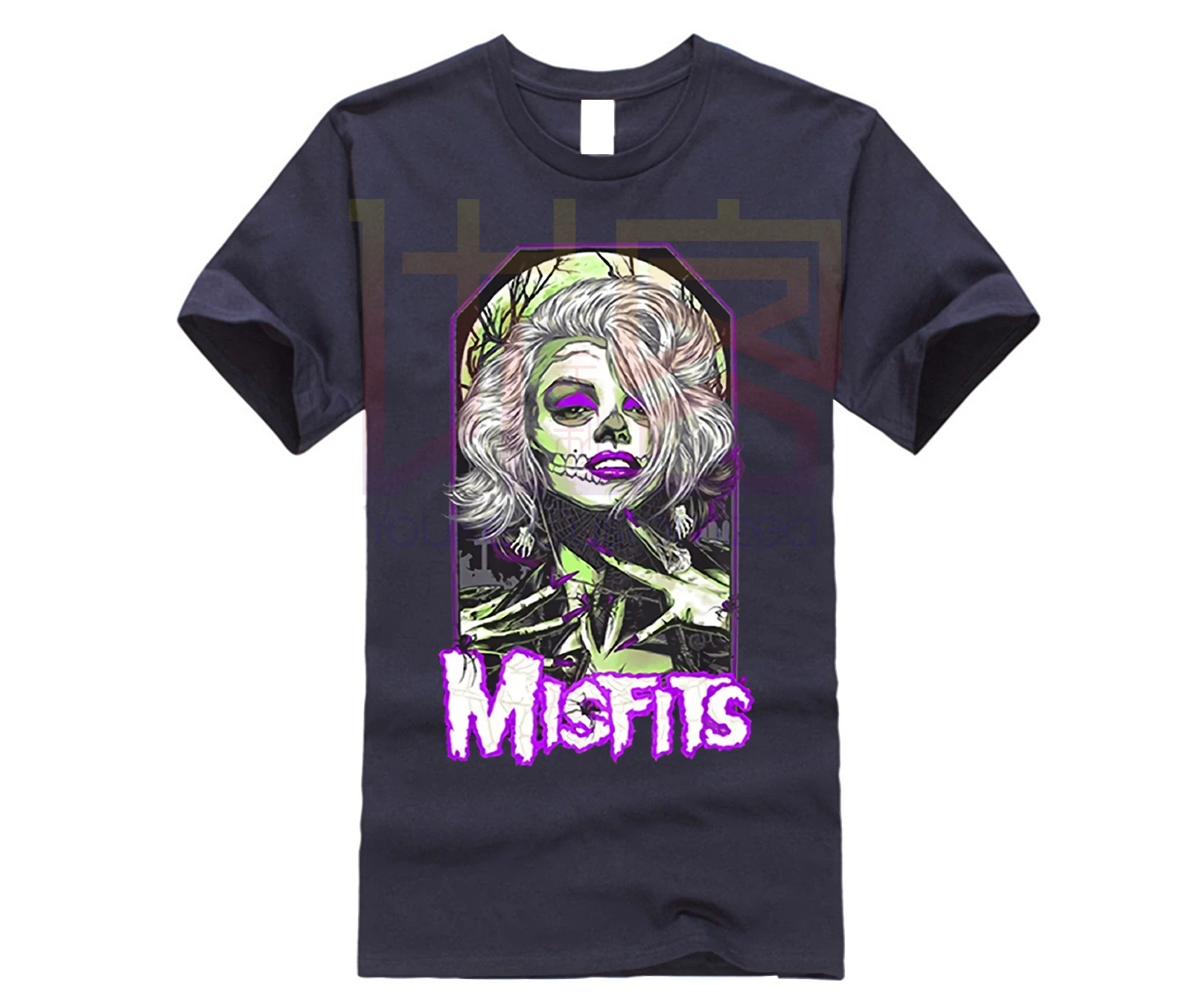 Мужская футболка Misfits оригинальный Misfit скелет череп s черная забавная Новинка для