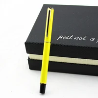1pc high end matte yellow luxury rollerball pen metal luxury business office signature neutral pens with gift
