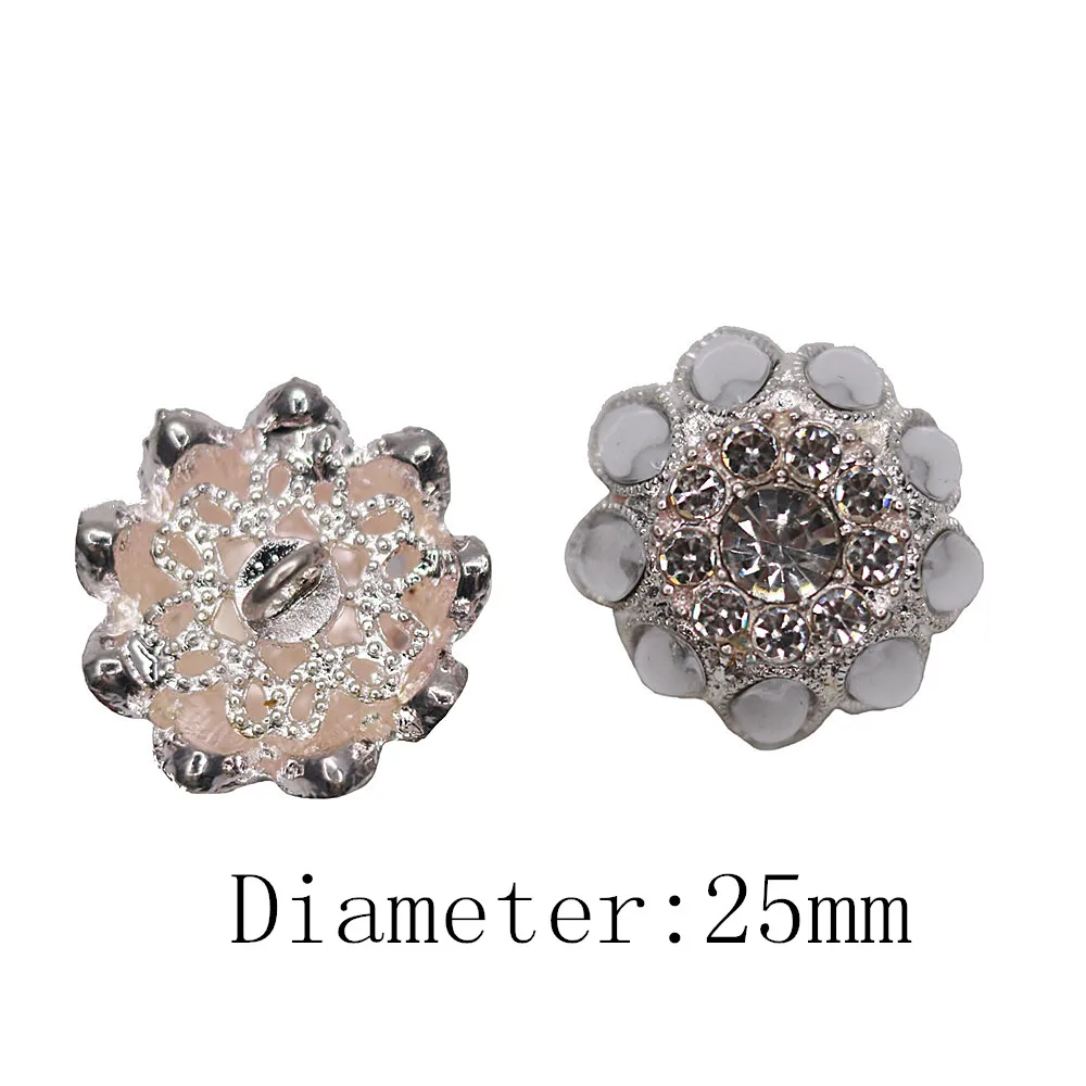 Металлическая кнопка со стразами 25 мм хорошего качества украшение для свитера