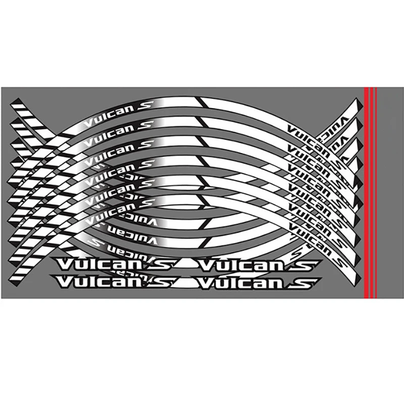 

Motorcycle Tires Stripe Waterproof Reflective Stickers Wheel Decoration Decals Logo Sticker Set FOR KAWASAKI VUICAN S VUICAN-S