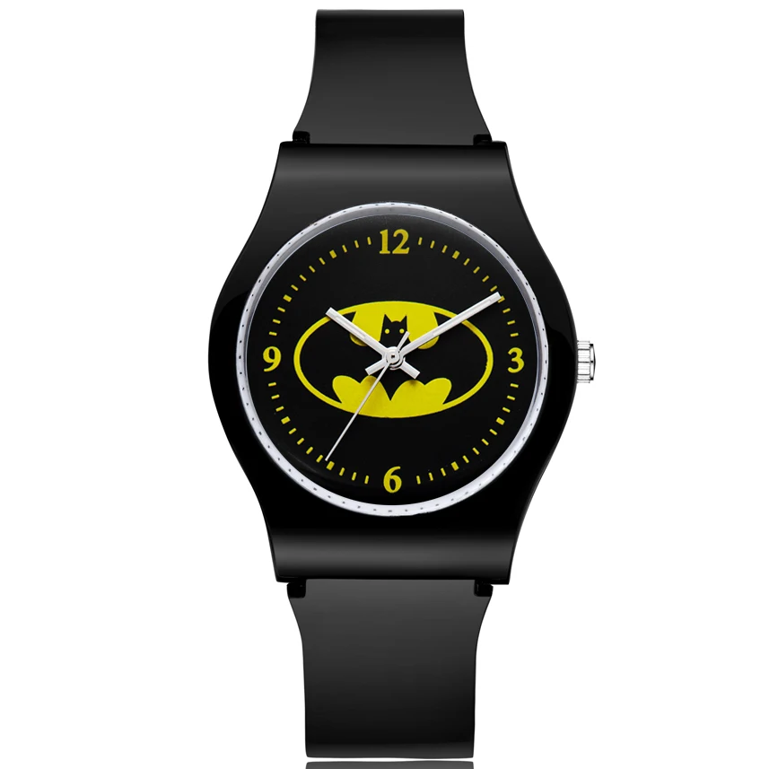 Детские милые кварцевые наручные часы с резиновым ремешком в мультяшном стиле