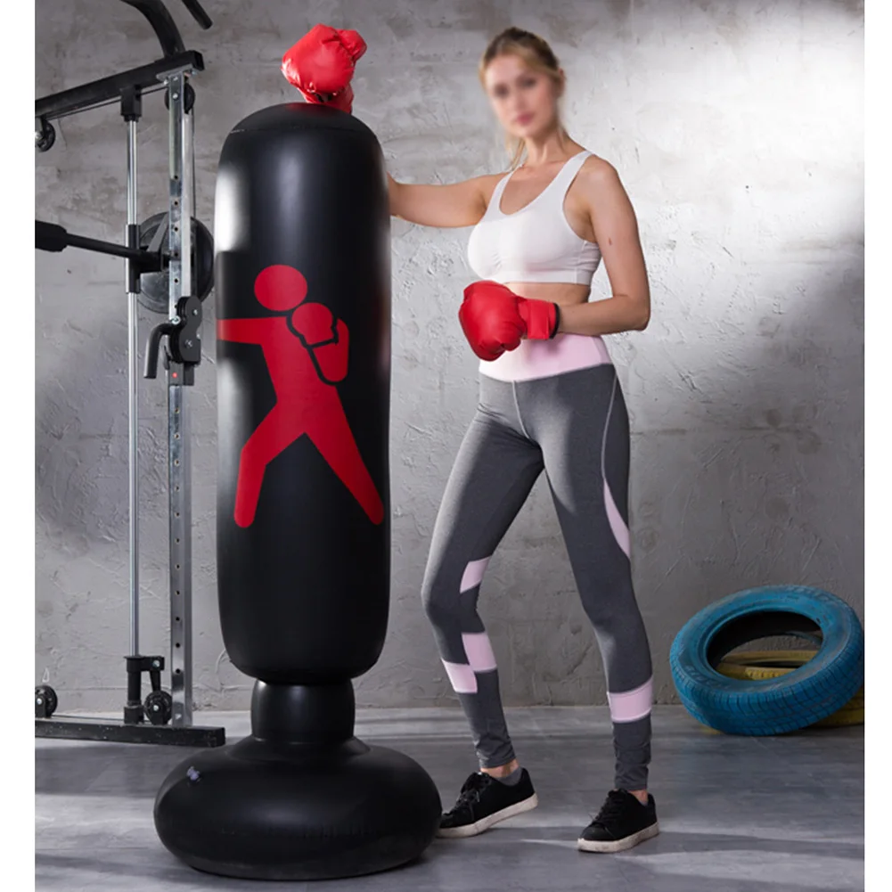 

Free Standing Inflatable Boxing Punch Bag Kick MMA Training Indoor Kids Adults Kids Adults Fill With Air Water Sand Bag Optional