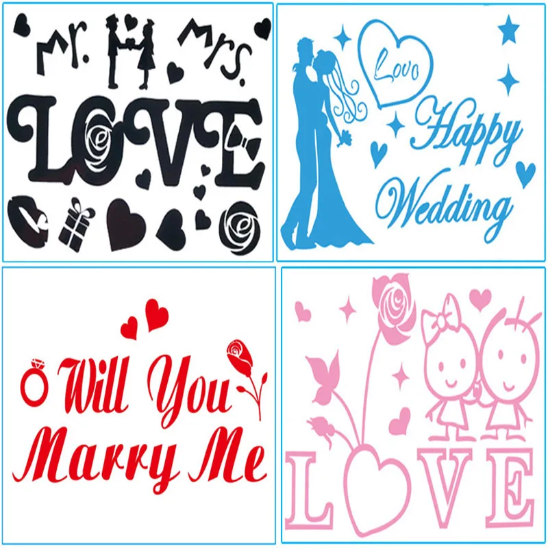 Я люблю тебя свадебные наклейки на воздушные шары украшения для свадебной