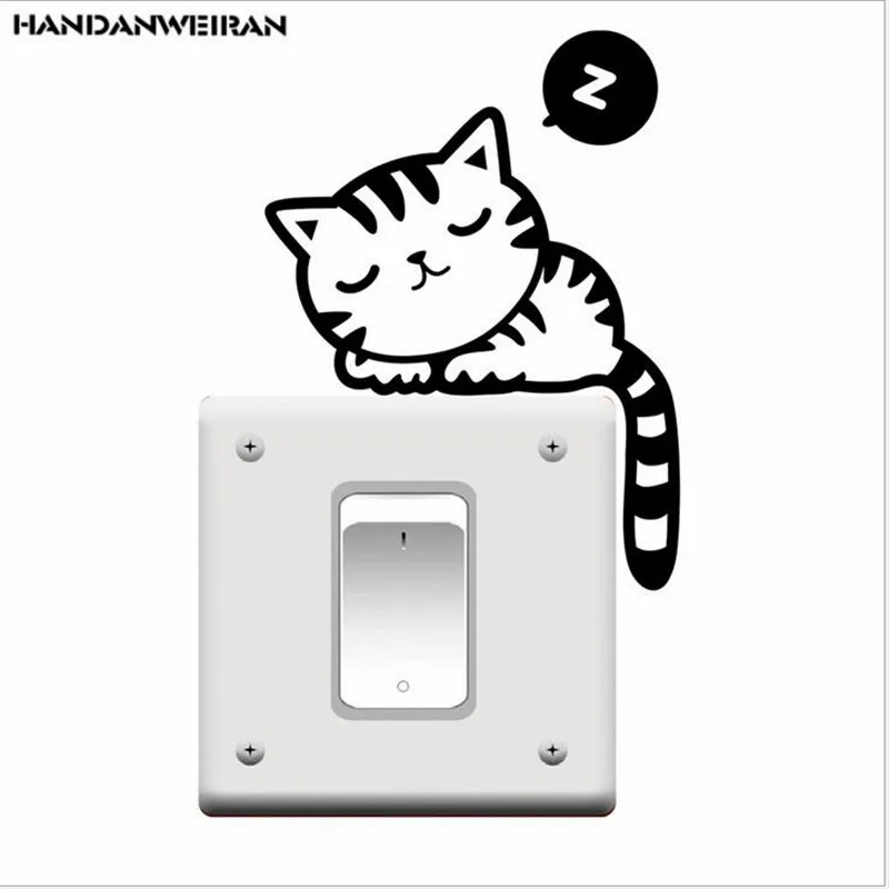 1 шт домашний декор переключатель наклейки мультфильм милый детский гостиная