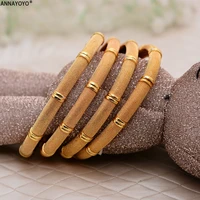 annayoyo 4pcs wholesale fashion dubai bangle jewelry gold color ethiopian bracelet for women african arab items