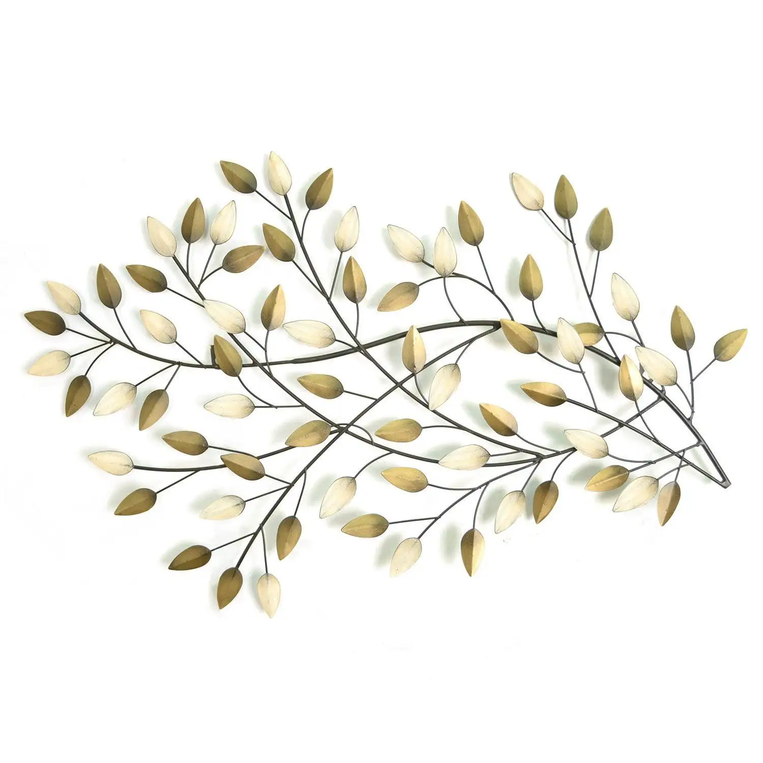 

Home Decoration Blowing Leaf Contemporary Modern Decorative Wall Art, Gold