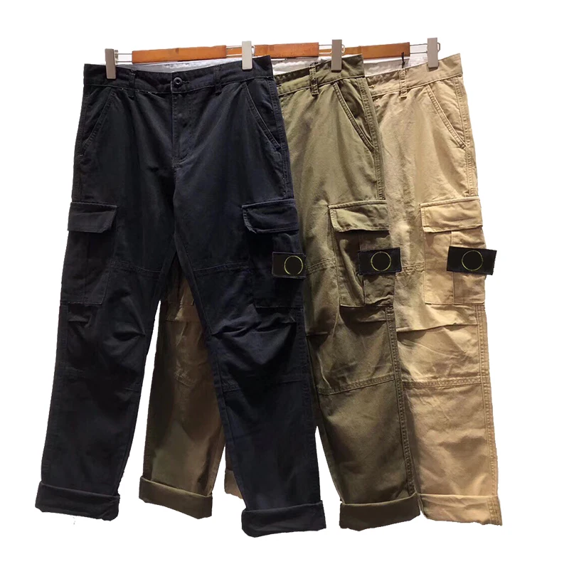 Брюки-карго мужские с несколькими карманами базовые повседневные Прямые Штаны в