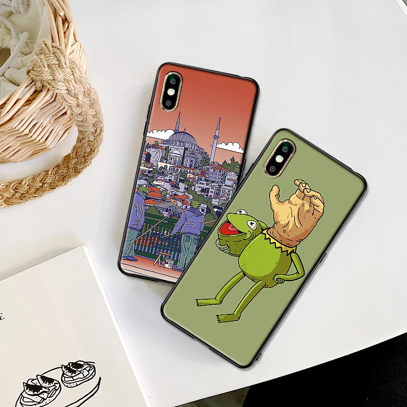 Модный мягкий силиконовый чехол для iPhone X XS Max XR 7 8 6 6s Plus | Мобильные телефоны и