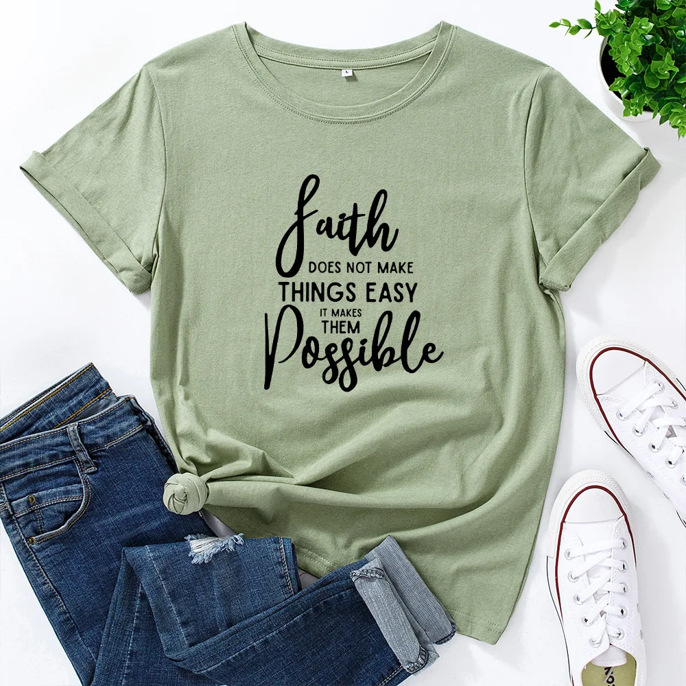 

Summer Women's T-shirts 100% Cotton T Shirt Creative Letter Print Mom Tshirt Short Sleeve Loose Female Tee Top Mujer Camisetas