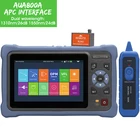 AUA800 900 Мини OTDR 1310Нм 2624 дБ волоконно-оптический рефлектометр с сенсорным экраном VFL OLS OPM Тестер кабеля Ethernet с картой событий