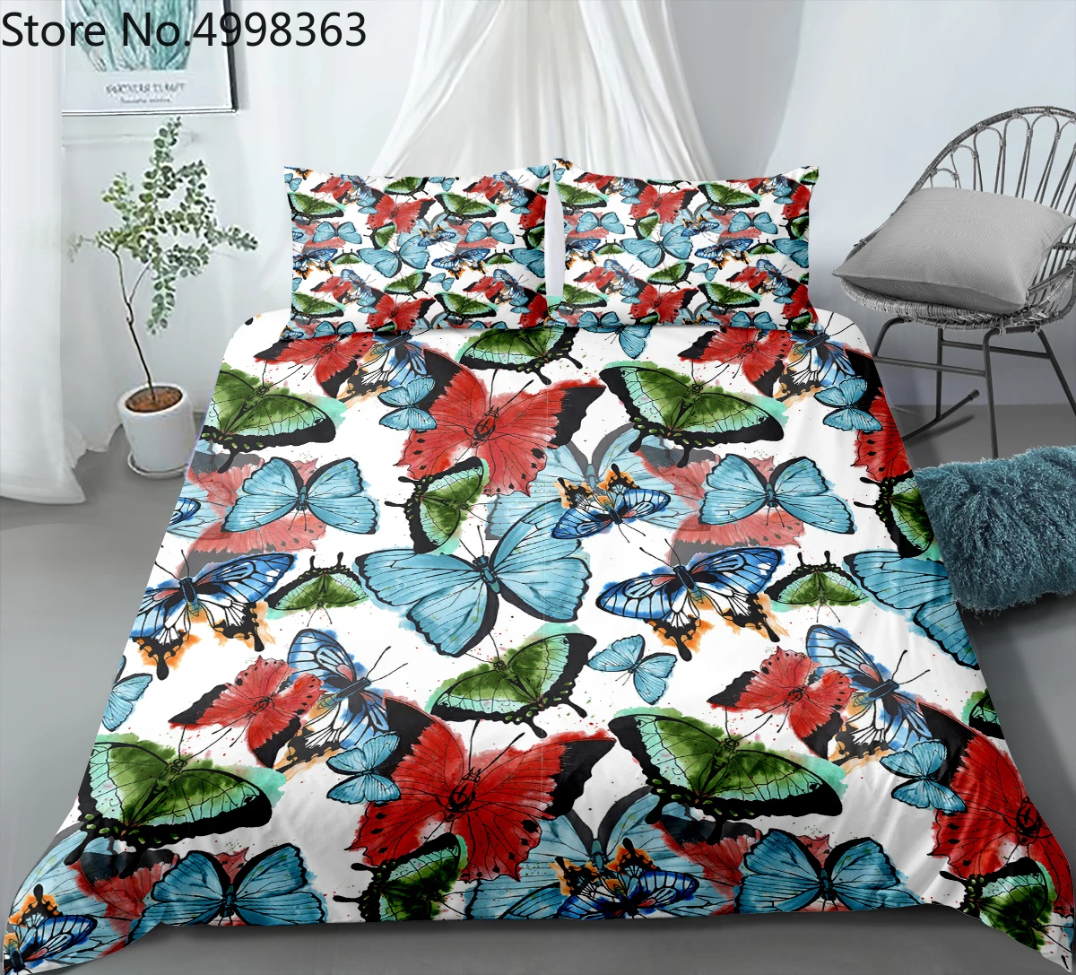 Комплект постельного белья с 3D принтом животных на заказ постельное белье