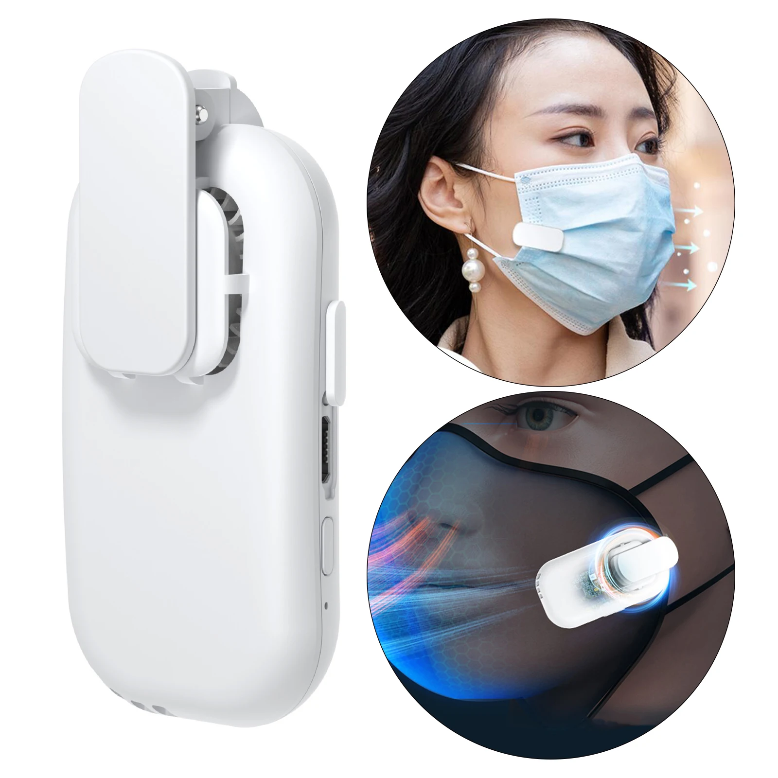 Уличная маска веер миниатюрный электрический переносной USB Перезаряжаемый