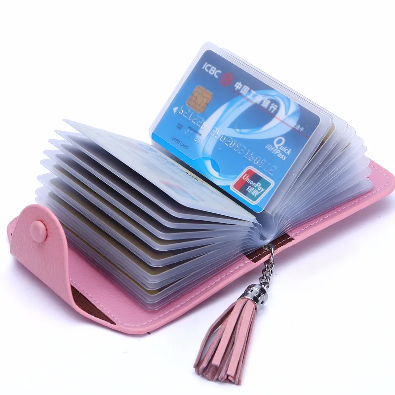 Фото Держатель для кредитных карт Женский кошелек из натуральной кожи держатель