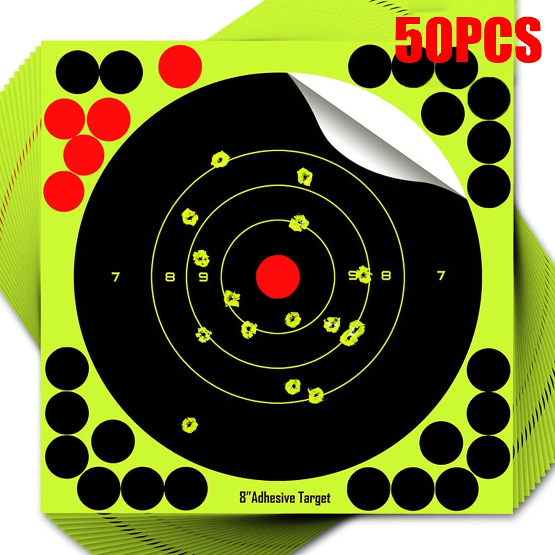 

90 Per Pack Splash Flower Target 8-inch Adhesive Reactivity Shoot Target Aim For Gun / Rifle / Pistol Binders Targete Sets