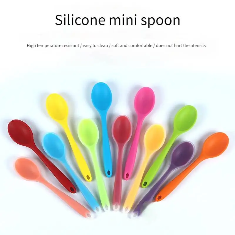 

Силиконовая ложка, ложка для еды, для студентов, для детей, силиконовая портативная Ложка Мини-ложка
