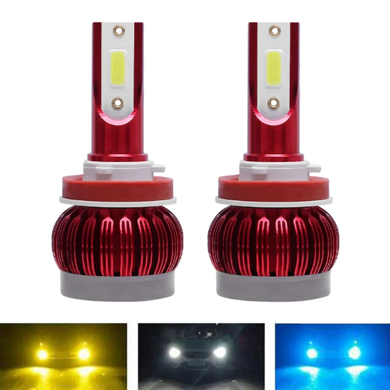 

Elglux Car Light Bulbs LED H4 H7 H1 9005 9006 H11 72W 12000LM Auto Car Headlight Bulbs 6000K 12V 24V Headlamp COB Fog Light Bulb