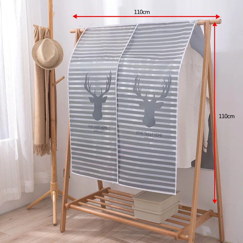 

Floor-standing Coat Dustproof Cover Bags Hanging Clothes Dust Cover Towel Pocket Storage Bags Closet Hanging Organizers Wardrobe