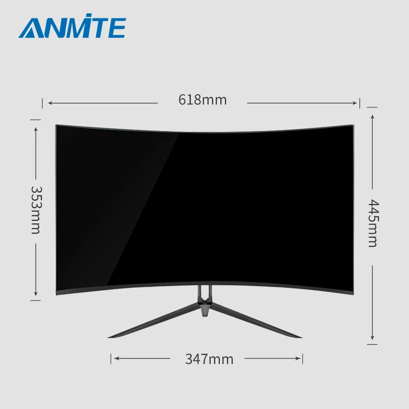 ANMITE 27-дюймовый 75 Гц HDR изогнутый FHD [1920 x 1080] монитор для игр на ПК с USB Type-C, HDMI, ультратонкий экран USB-C.
