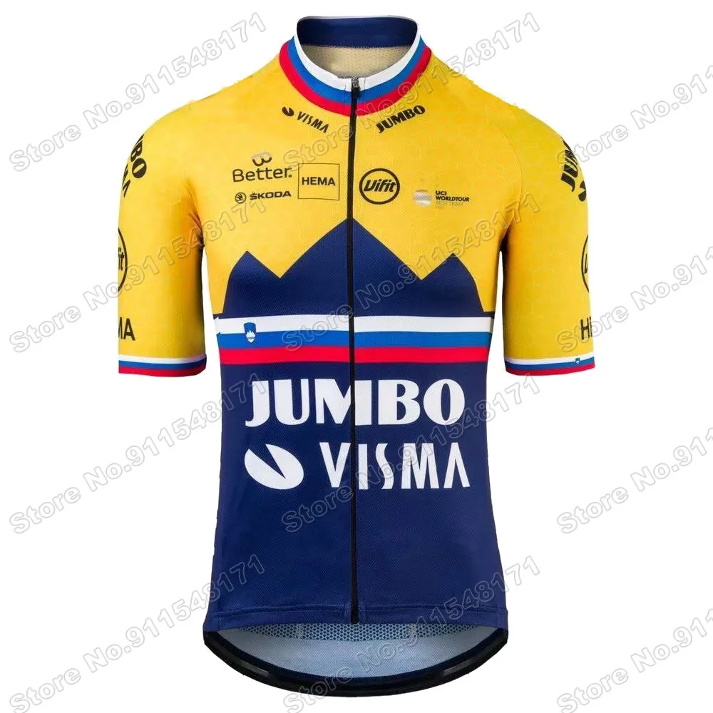 

Jumbo Visma 2021 Team Slovenia Champion Roglic Cycling Jersey Men Set Clothing Roglic Road Bike Suit Bicycle Shorts Bib MTB Ropa