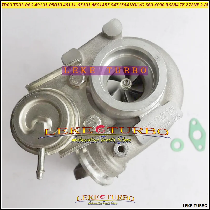 Фото Турбокомпрессор Turbo TD03 TD03-08G 49131-05010 49131-05101 8601455 9471564 для VOLVO S80 XC90 1998-2002, двигатель B6284 T6 272 л.с. 2.8 л. №2