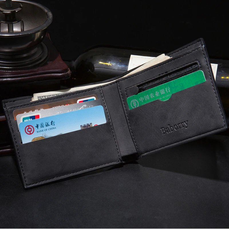 

UOSC Fashion 2021 Men Wallets Mens Wallet with Coin Bag Zipper Small Money Purses New Design Dollar Slim Purse Money Clip Wallet