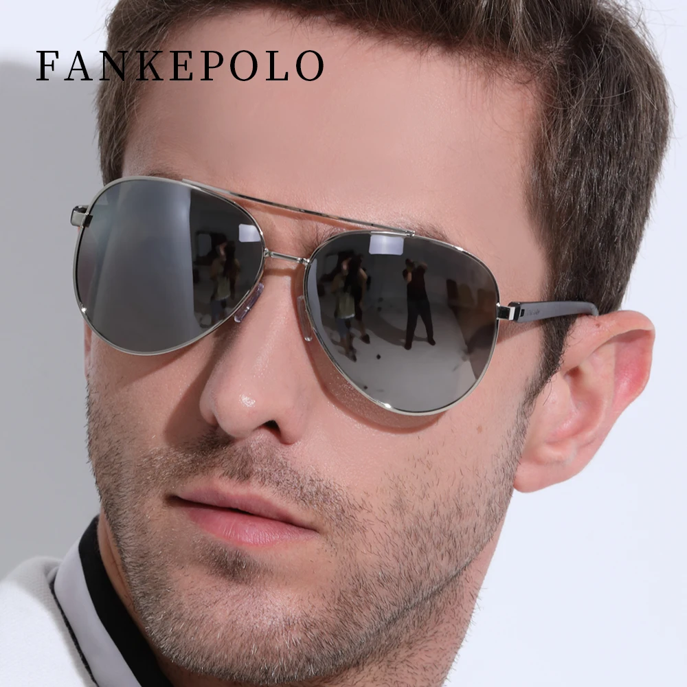 FANKEPOLO круглые металлические солнцезащитные очки мужские черные модные уф400 УФ