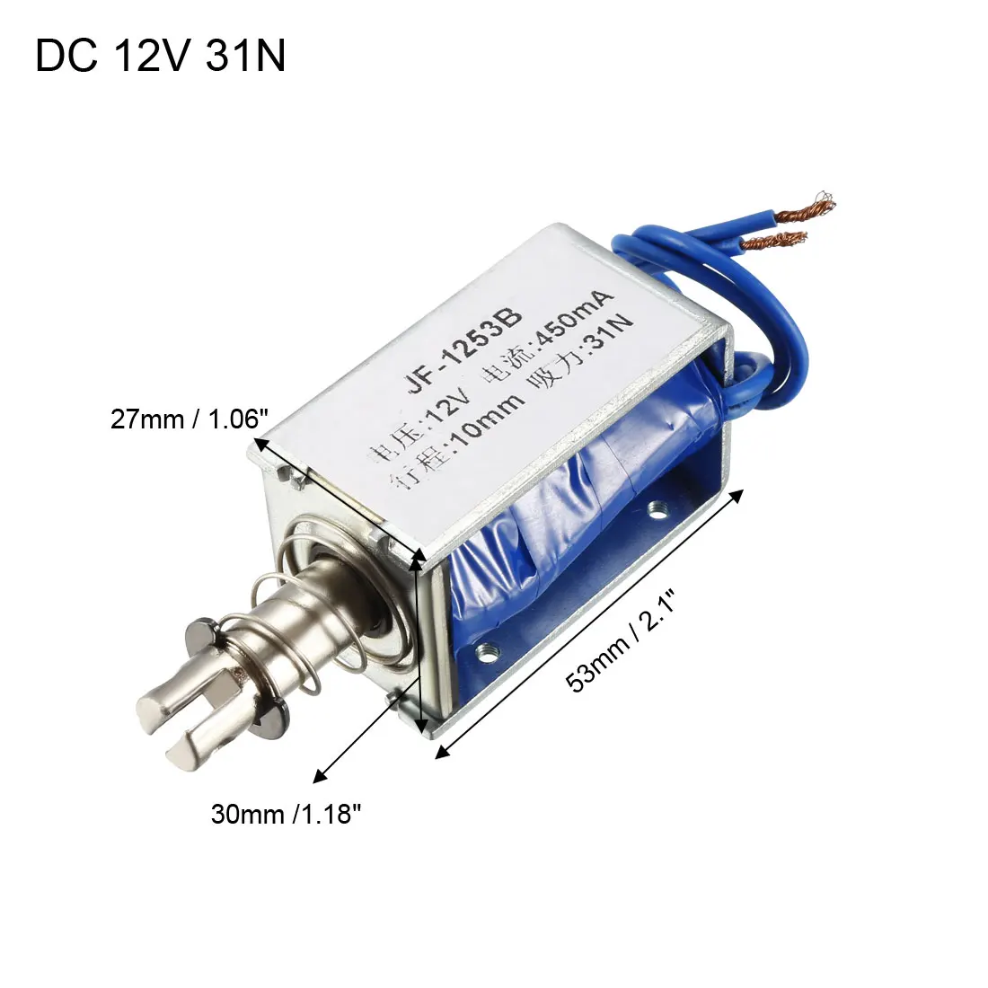 UXCELL DC 12V 31N 8/10/15 мм пуш-ап Тип Электромагнит открытая рамка Тип прямолинейного движения с хорошим качеством, для офисных помещений механические