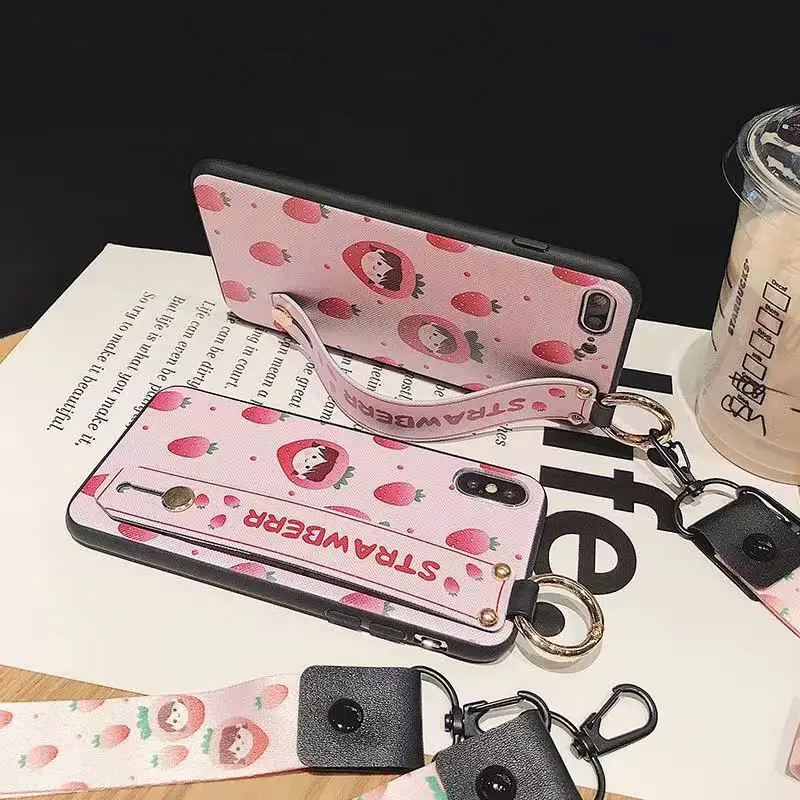 Ремешок браслет чехол для телефона с мягкий мобильного iphoneX XR XSMAX 6 фотоаппаратов