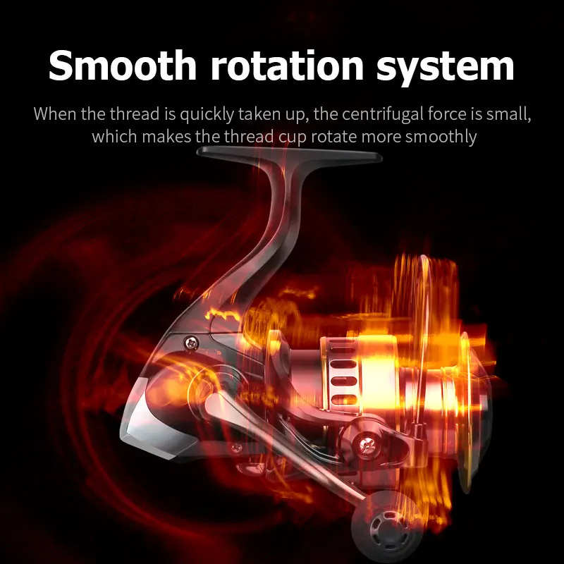 

Fishing Reel HE1000-7000 Drag 10kg Metal Spool CNC Handle Spinning Reel Saltwater Reel carp Reel Fishing Send Gift Line