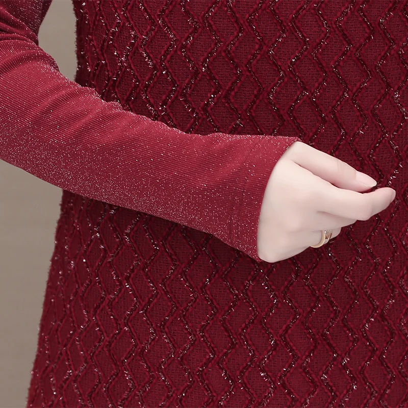 

Moeroshe 2020 Autumn Winter Thicken Straight Sweatshirt Dress Casual Long Sleeve O Neck Pullover Vestidos Women's Dress