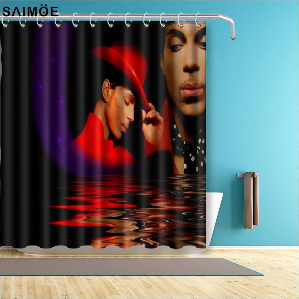 Модная занавеска для ванной комнаты принц музыкальный певец Водонепроницаемая