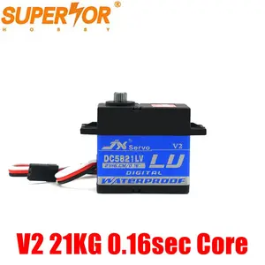 Водонепроницаемый JX servo DC5821LV V2, 21 кг, металлическая Шестерня 18 110, скалер для радиоуправляемой машинки, лодки, багги, гусеничные TRAXAS TRX-4 RC4WD baja 5c SCX10 D90